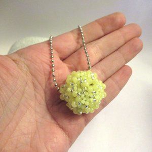 Uranium and Glow in the Dark Beaded Bead Pendant